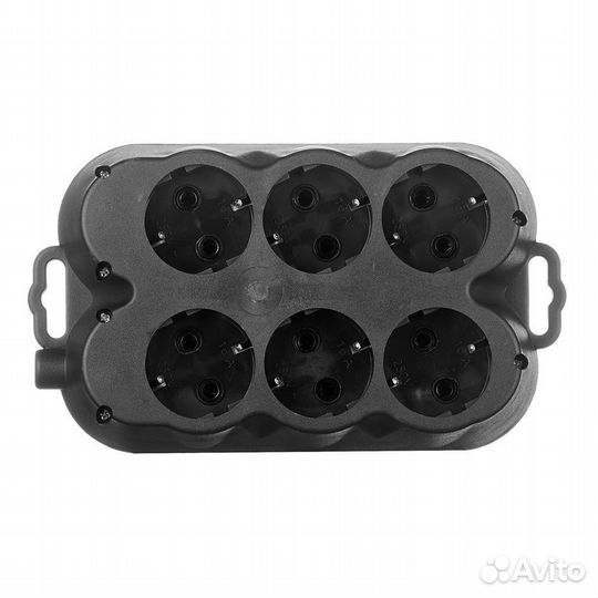 Розетка штепсельная каучуковая шестерная с заземле