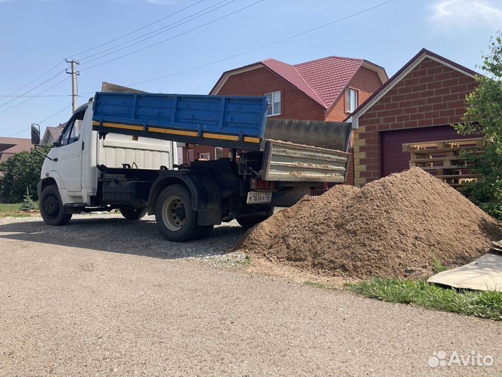 Пгс (песчано-гравийная смесь), щебень, чернозем