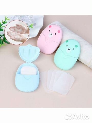 Мыло дорожное листовое Мишка одноразовое