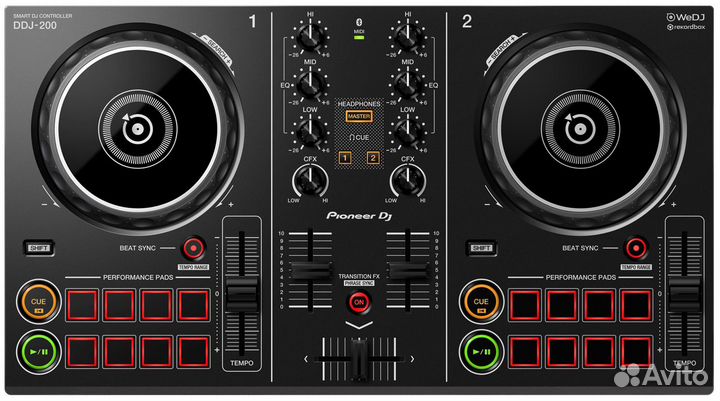 Pioneer DDJ-200 Smart 2-канальный DJ контроллер дл