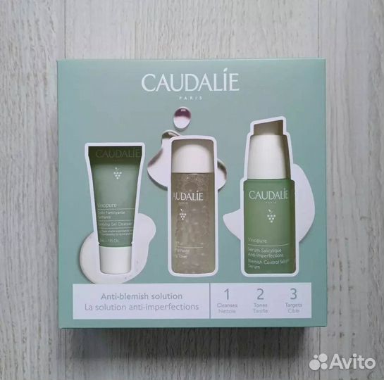 Caudalie Набор Vinopure Сыворотка, тоник, гель