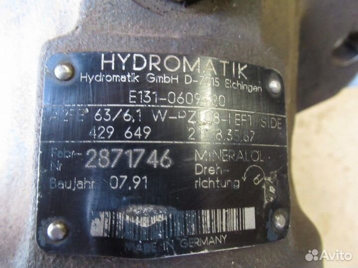 Hydromatik - A2FE63/6.1W-PZL08-left side