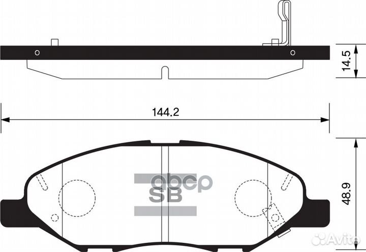 Колодки тормозные дисковые передние LADA Vesta