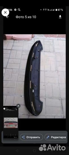 Спойлер на крышку багажника Митсубиси