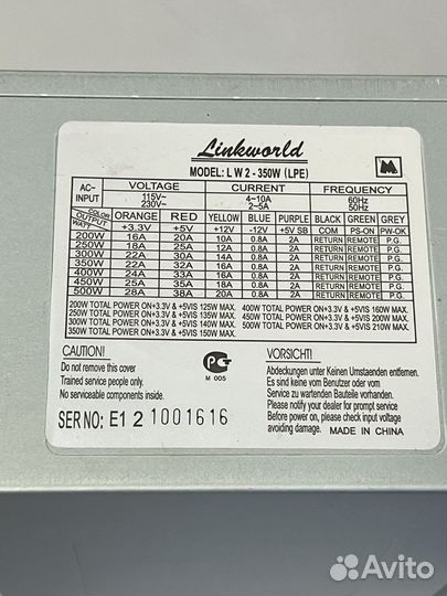 Блок питания LinkWorld LW2-350W (LPE)