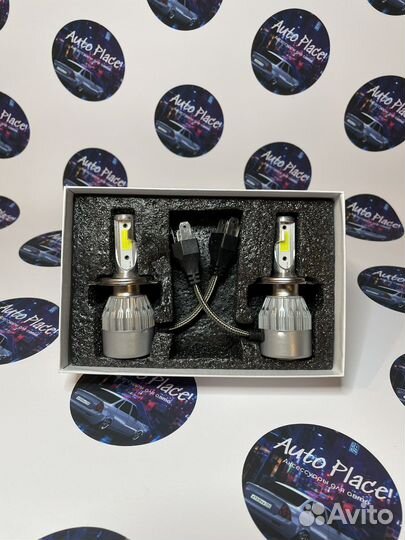 Led лампы c6 H4 H1 H3 леды