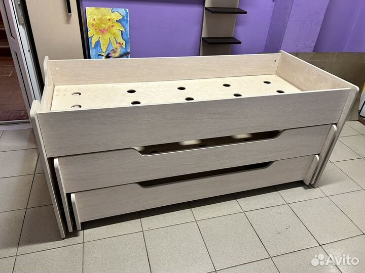 Кровать раздвижная 3 в 1 для детей до 7 лет