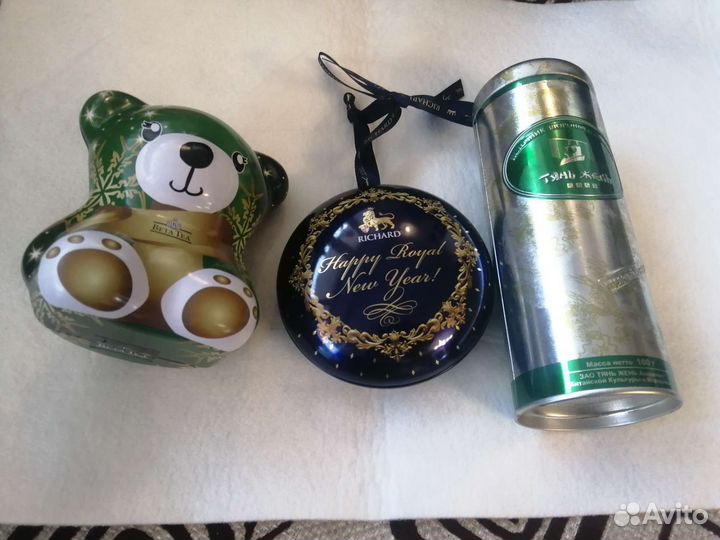 Металлические коробки из под чая