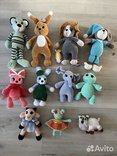 Вязанные игрушки плюшевые ручной работы