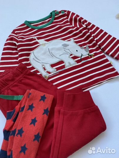 Комплект Frugi лонгслив/ штаны/ колготки 62-68 см