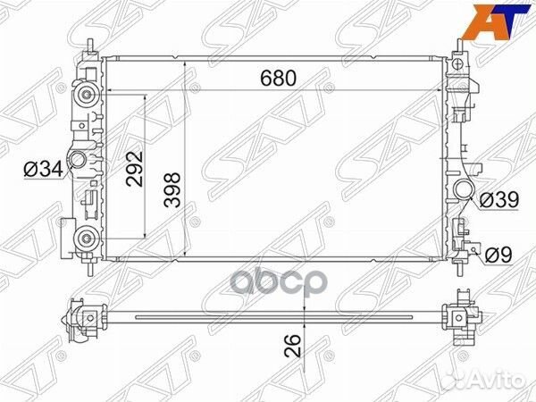 Радиатор Chevrolet Cruze 09-18 / Daewoo Lacetti
