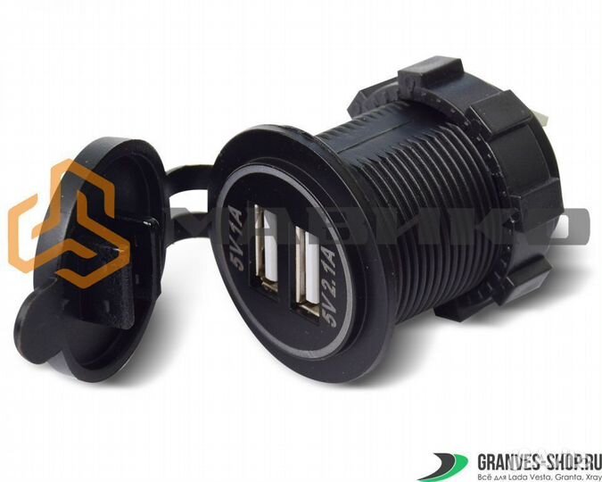 USB разъем (розетка) гнездо прикуриват. с подсвет