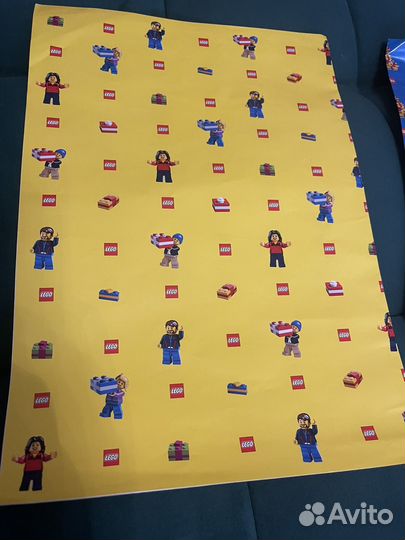Упаковочная бумага для подарков Lego