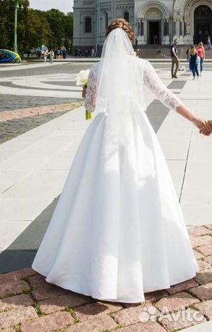 Свадебное платье пышное 46 размер