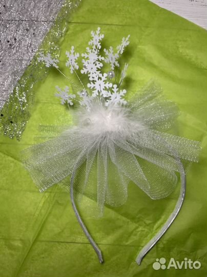 Ободок снежинка для утренника