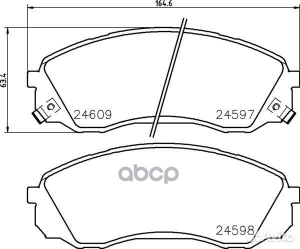 Колодки тормозные дисковые перед np6005 NIS