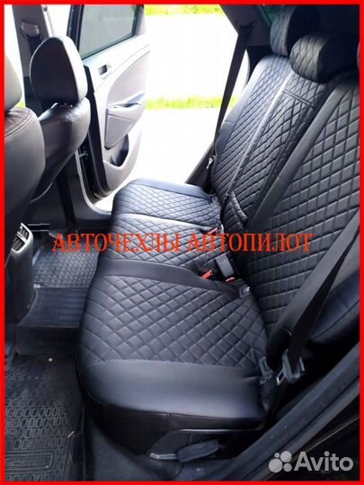 Чехлы Автопилот Hyundai Tucson 4 из экокожи чёрные