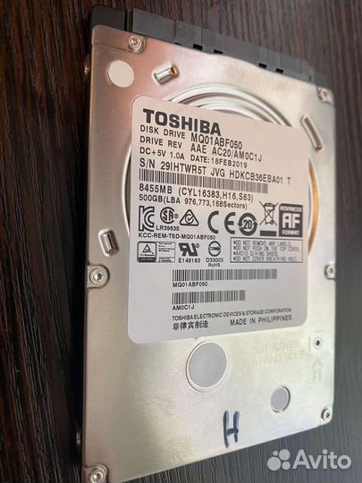Жесткий диск toshiba 500 GB