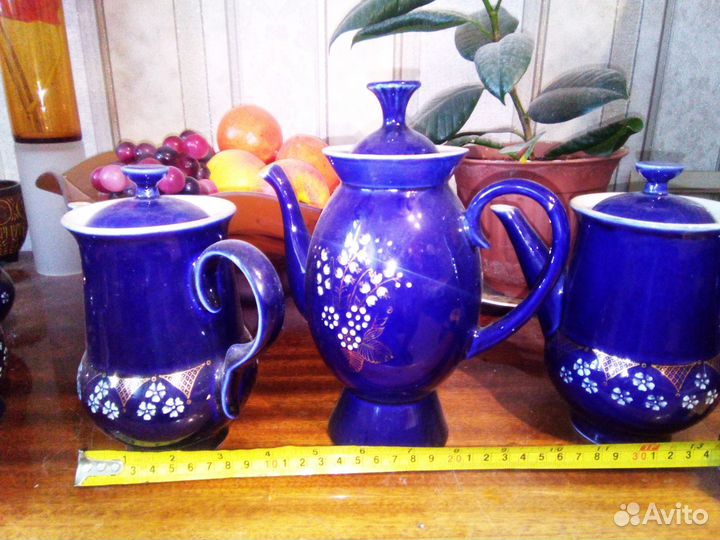 Кофейный сервиз в отл. сост Бронницкий Кобальт