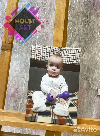 Портрет по фото на холсте