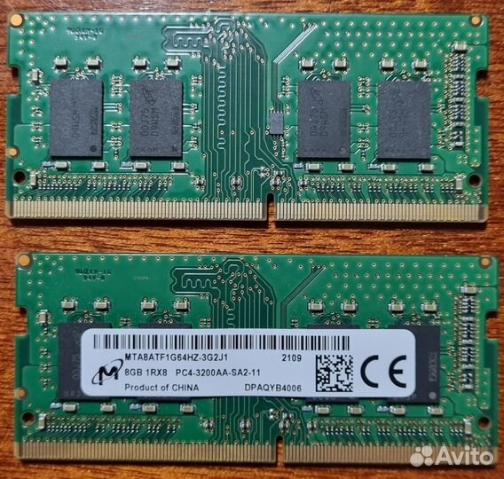 Оперативная память ddr4 3200 Micron 2X8(16GB)