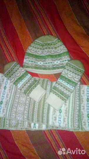 Комплект: шапка,шарф,варежки