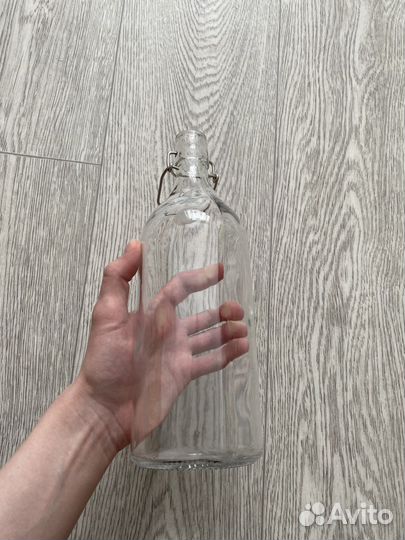 Бутылка с пробкой икеа коркен 1 литр