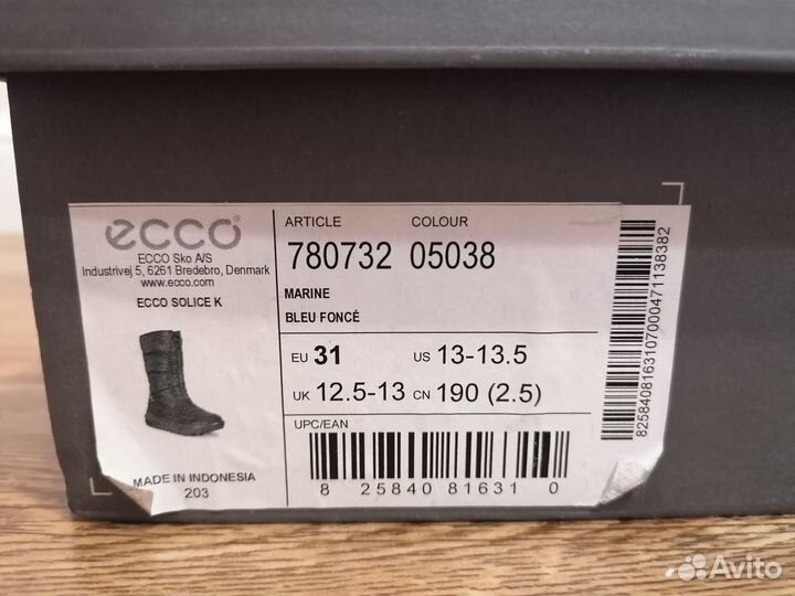 Сапоги ecco 31