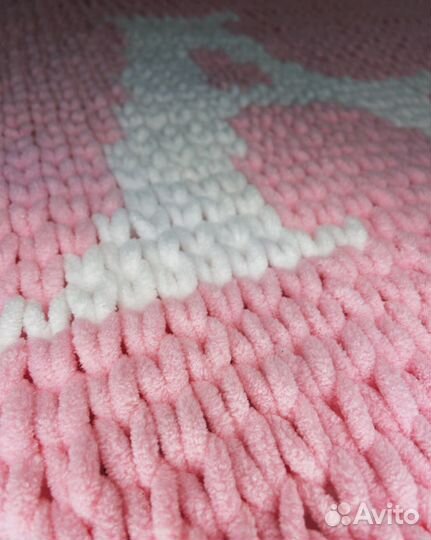 Плед детский вязаный ручная работа