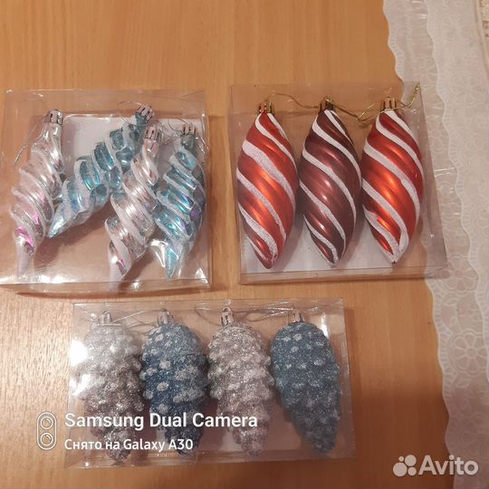 Набор елочных игрушек пластик
