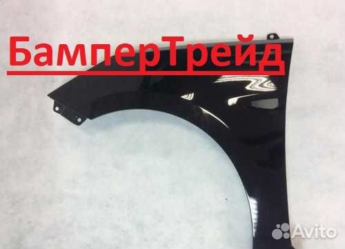 Крыло левое Хендай Солярис 2011-2017 черный MZH