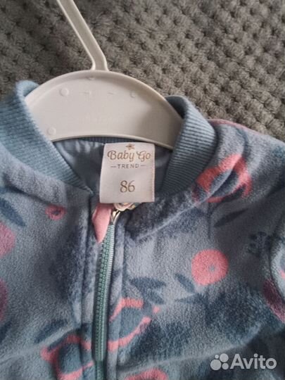 Комбинезон флисовый для девочки 86 поддева