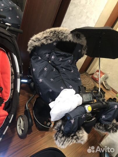 Коляска origami moms 2 в 1 с доп аксисуарами