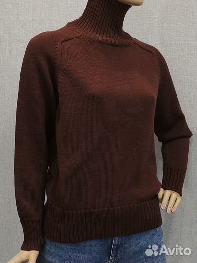Свитер из мериноса махагон