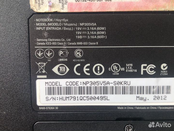 Samsung np305v5a