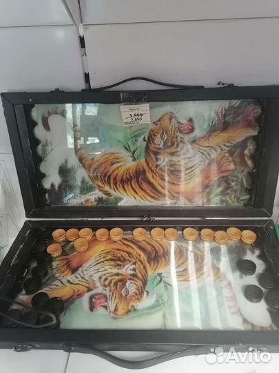 Нарды ручной работы со стеклом