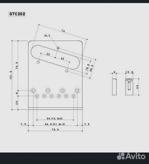 Струнодержатель Telecaster Gotoh GTC 202 / 201
