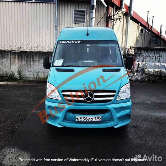 Накладка на передний бампер для Мерседес Спринтер