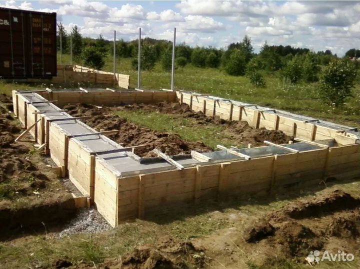 Бетоные работы, фундамент, отмостка