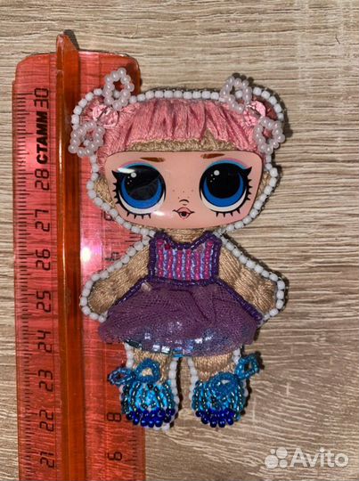 Брошь, значок кукла Лол. Ручная работа