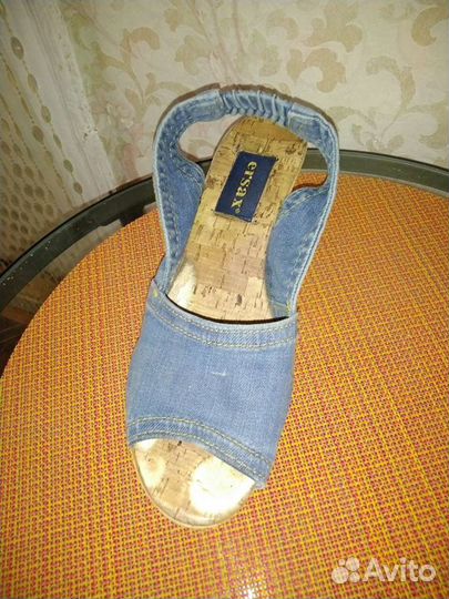 Босоножки джинсовые