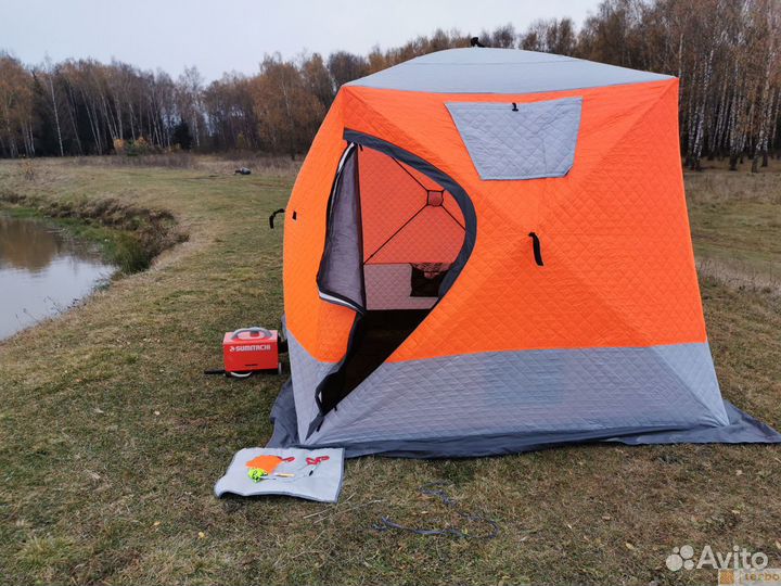 Зимняя палатка Terbo куб для рыбалки 2,4х2,4 х 2м