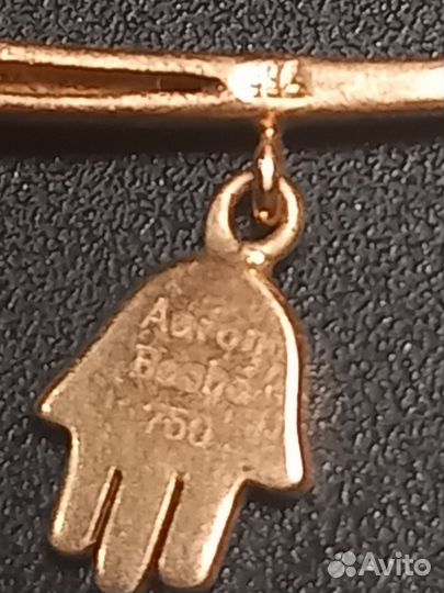 Золотая булавка с бриллиантами,750 пробы