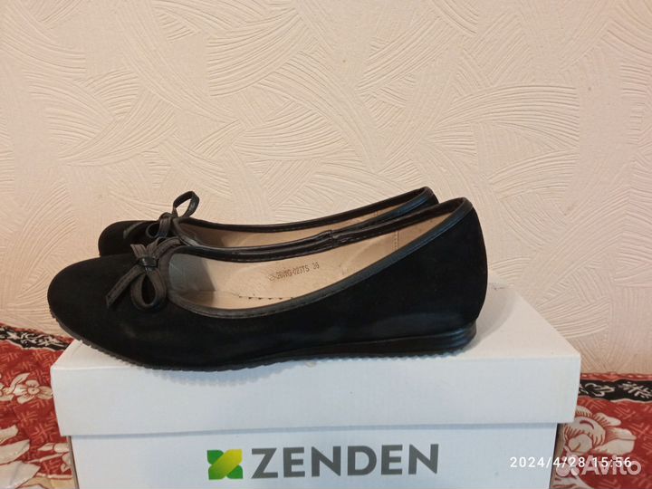 Балетки, 36 размер, замшевые