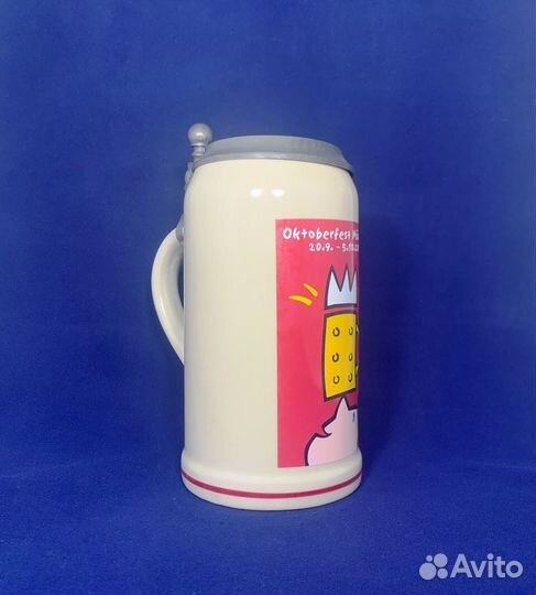 Литровая пивная кружка 