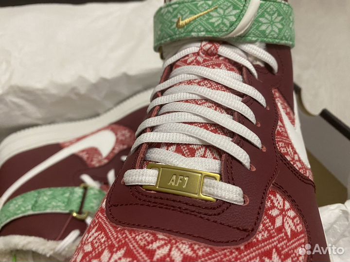 Nike air force 1 high ugly sweater 42