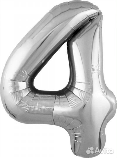 Шар фольгированный Серебро Slim, 102 сантиметра