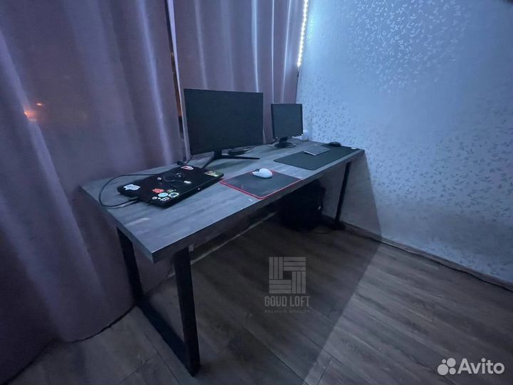 Компьютерный стол в стиле лофт 60х180