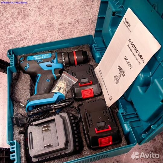 Шуруповерт Makita 18V ударный Щёточный + 2 аккум