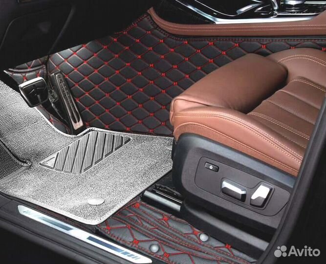 3D Коврики Audi Высокие Борта Экокожа